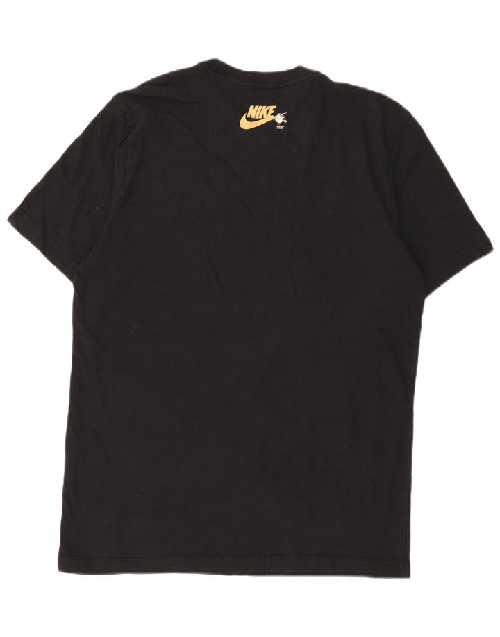 Męski T-shirt z grafiką Nike, średni czarny, bawełniany