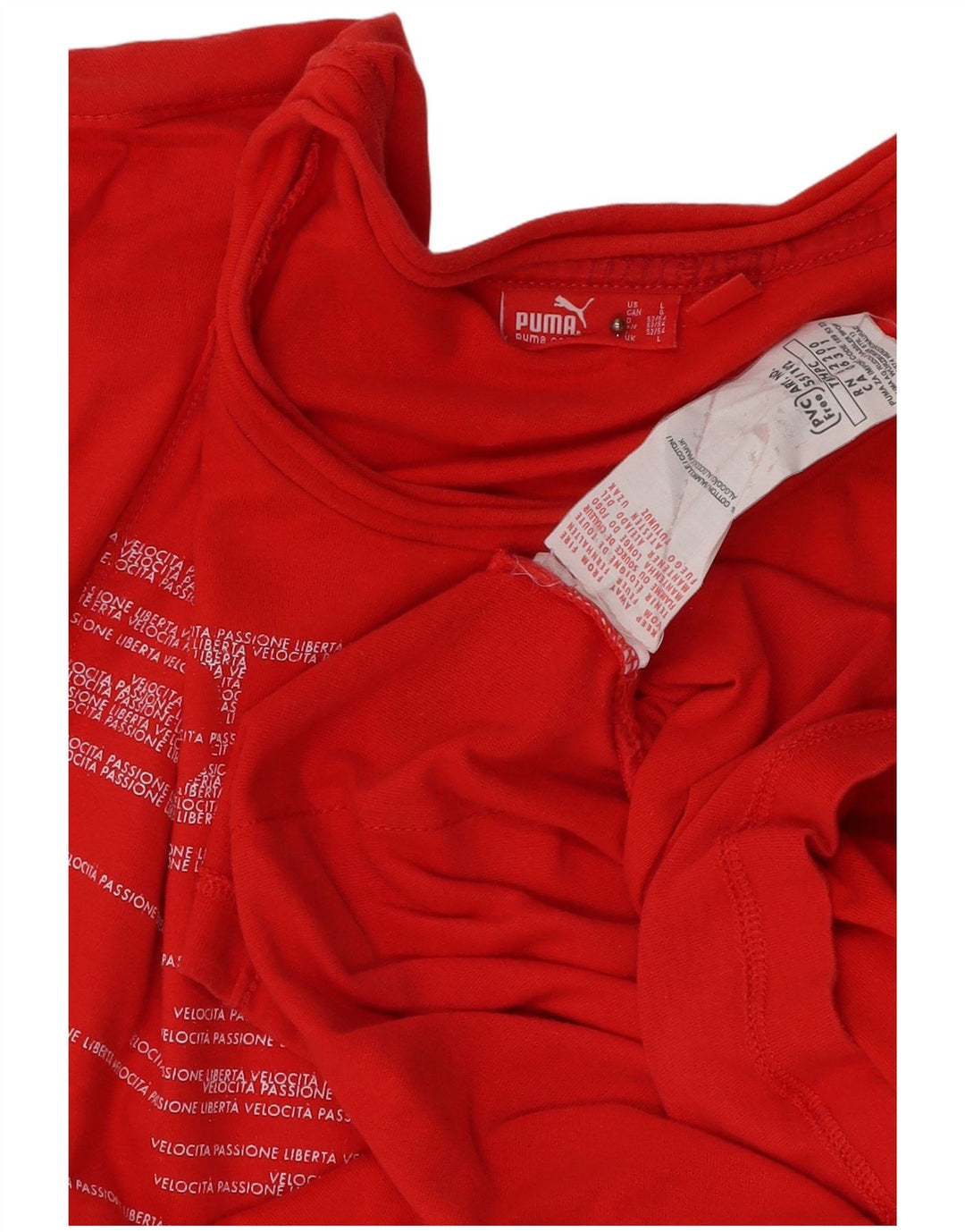 Męski T-shirt PUMA Ducati z grafiką, duży, czerwony, bawełniany