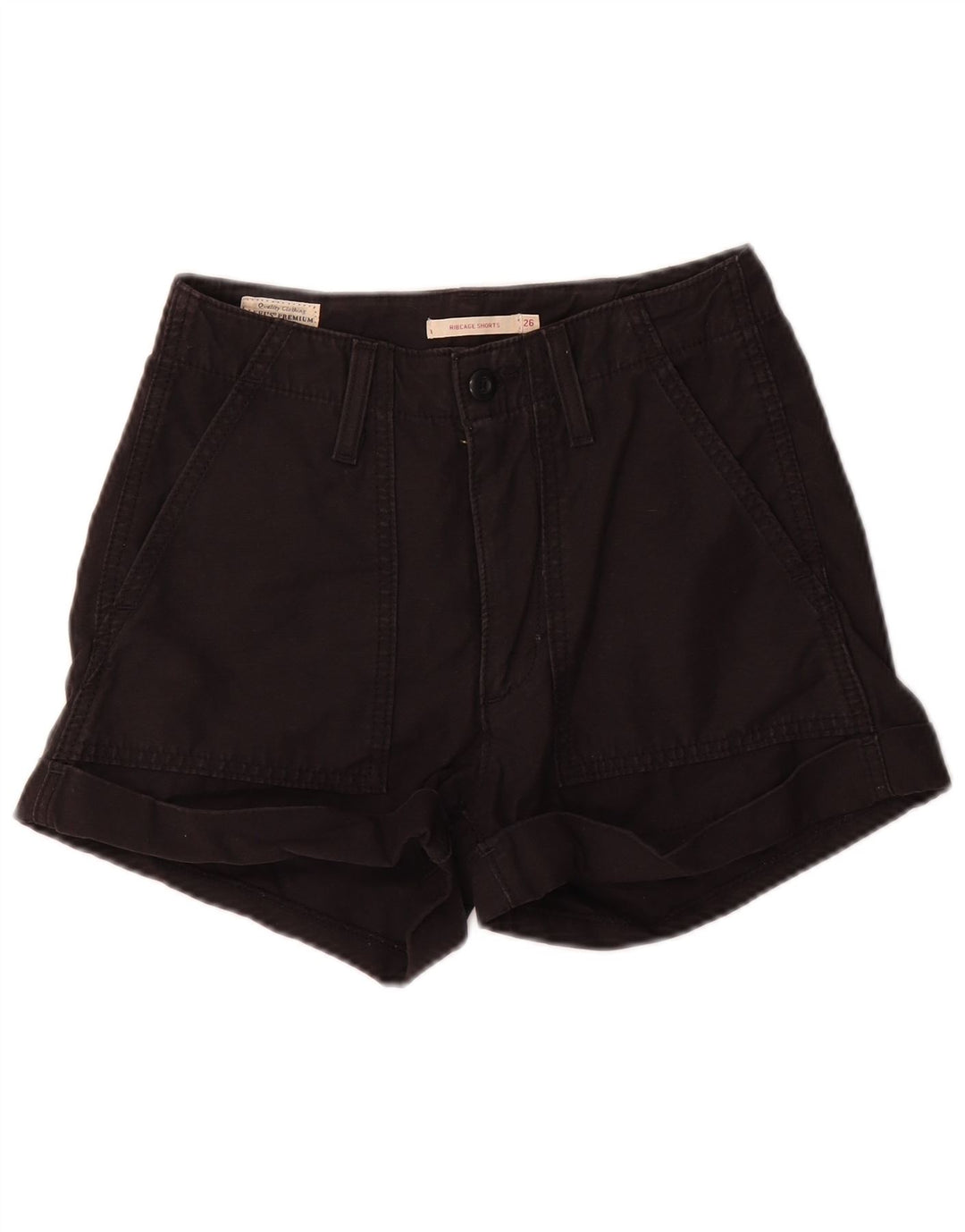 Damskie spodenki Chino Levi's Ribcage W26 Małe, czarne, bawełniane