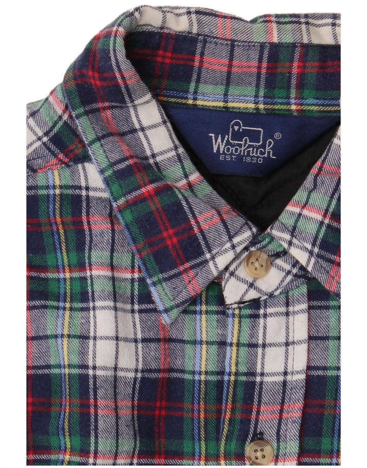 WOOLRICH Męska koszula flanelowa w dużą granatową kratkę