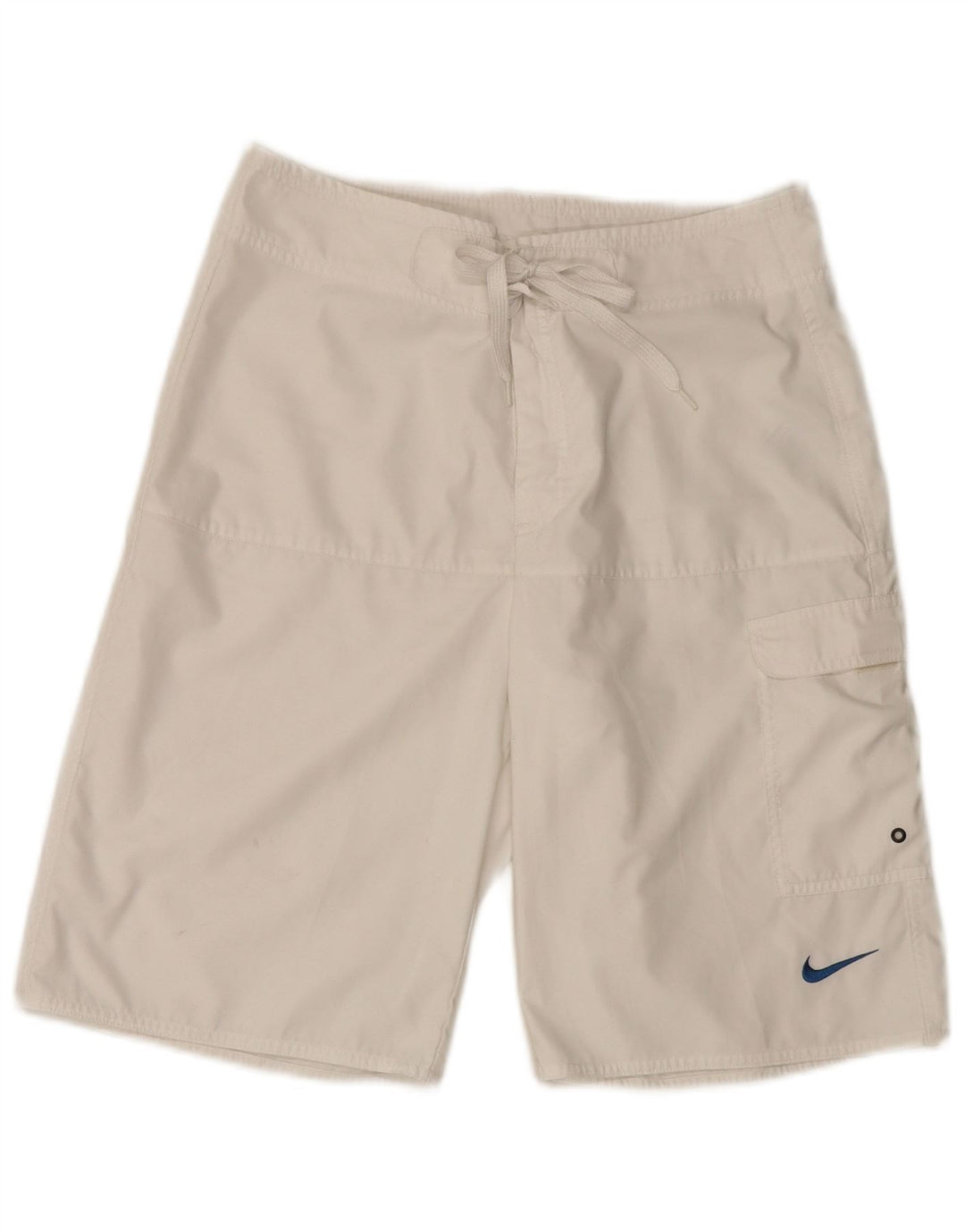 Męskie spodenki kąpielowe Nike, małe, białe, poliestrowe
