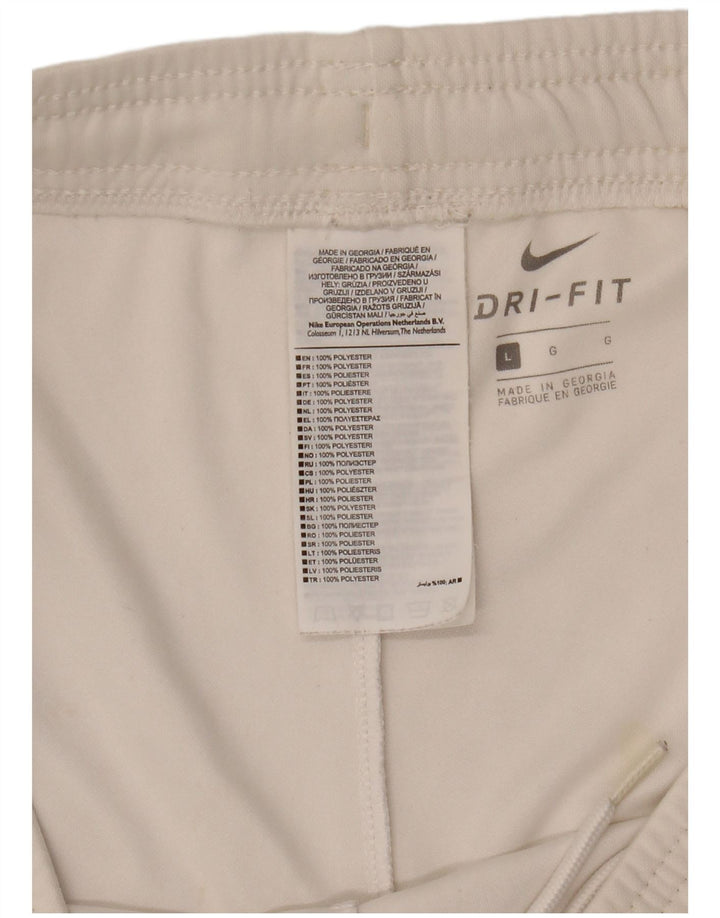 Męskie spodenki sportowe Nike Dri Fit, duże, białe, poliestrowe