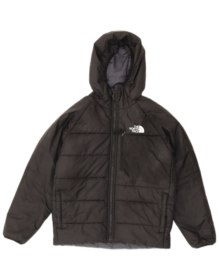 Dwustronna ocieplana kurtka chłopięca z kapturem The North Face 11-12 lat, szara