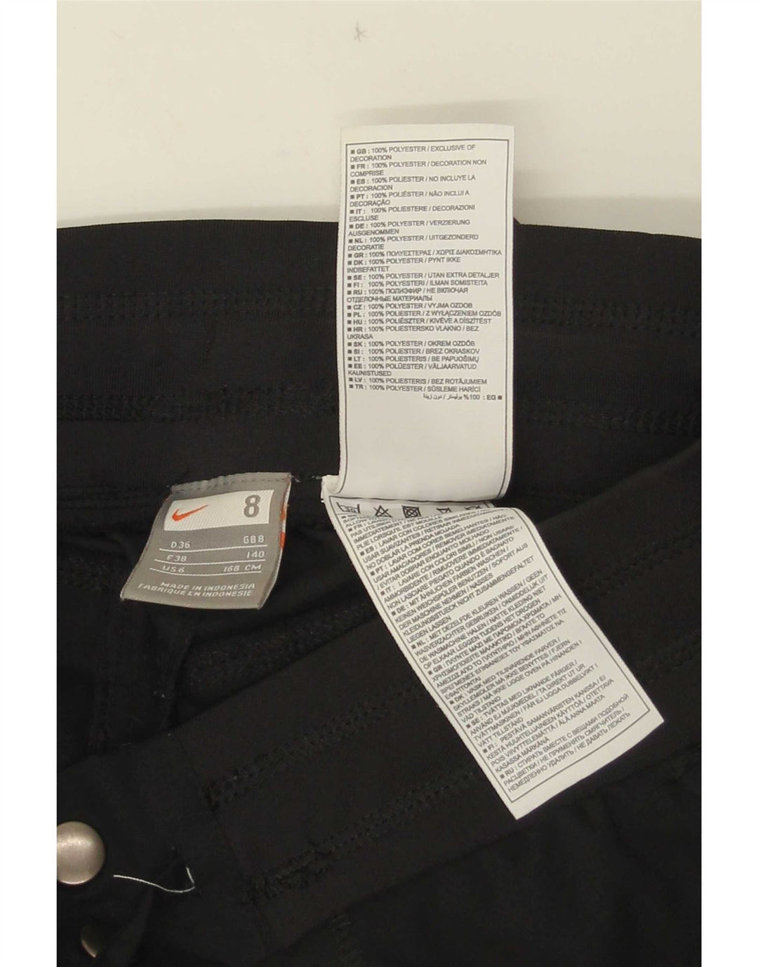 Damskie spodnie cargo Nike Capri UK 8 Small W28 L20 Czarny poliester