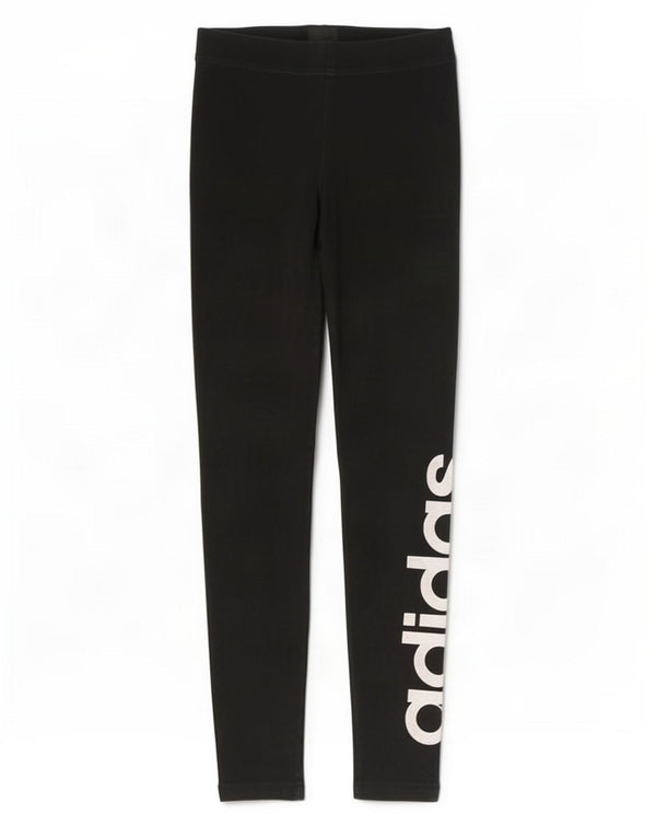 Dziewczęce legginsy Adidas z grafiką 13-14 lat, czarna bawełna