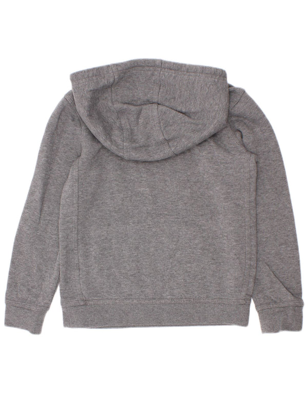 Chłopięcy sweter z kapturem Nike z grafiką, 6-7 lat, szara bawełna