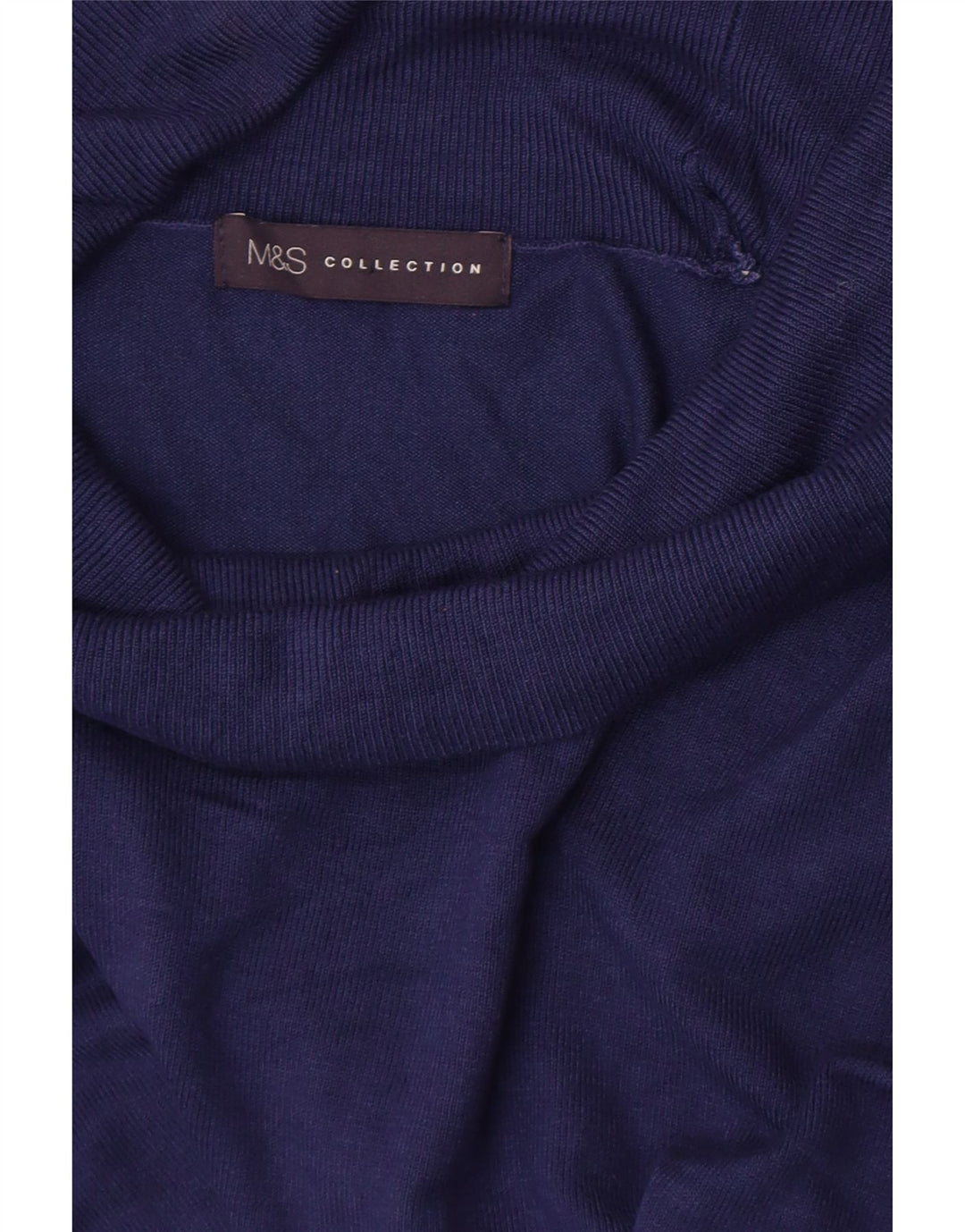 Marks & Spencer Damski sweter z golfem UK 10, mały, granatowy