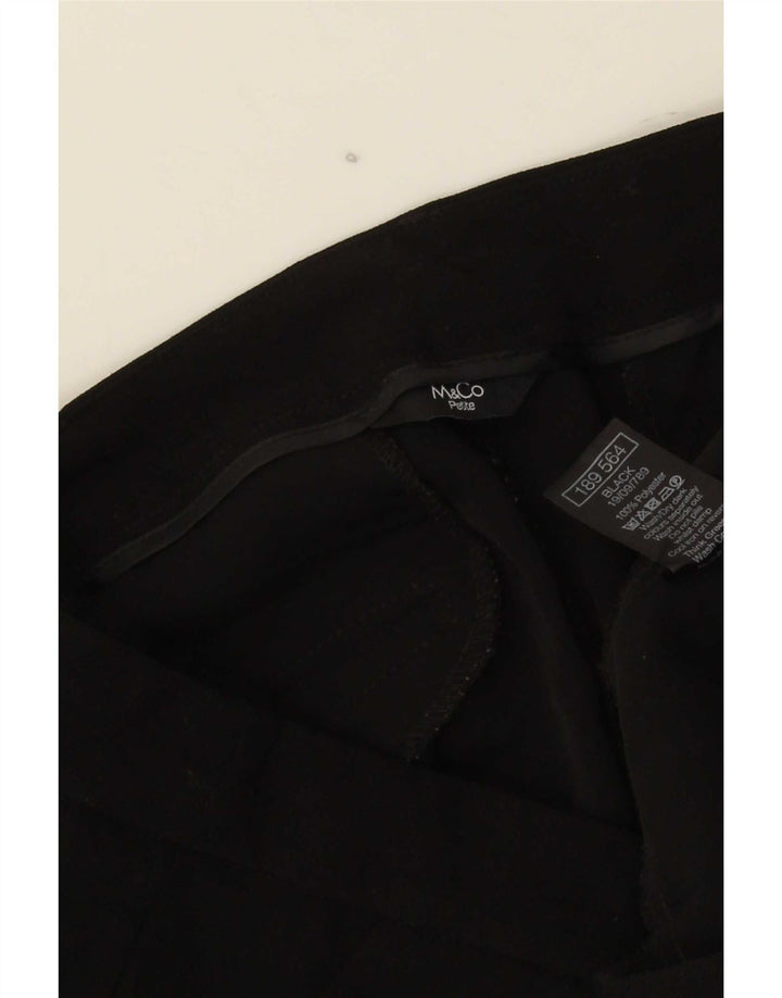 Spodnie damskie M&Co Slim Chino UK 12 Medium W32 L25 Czarny poliester