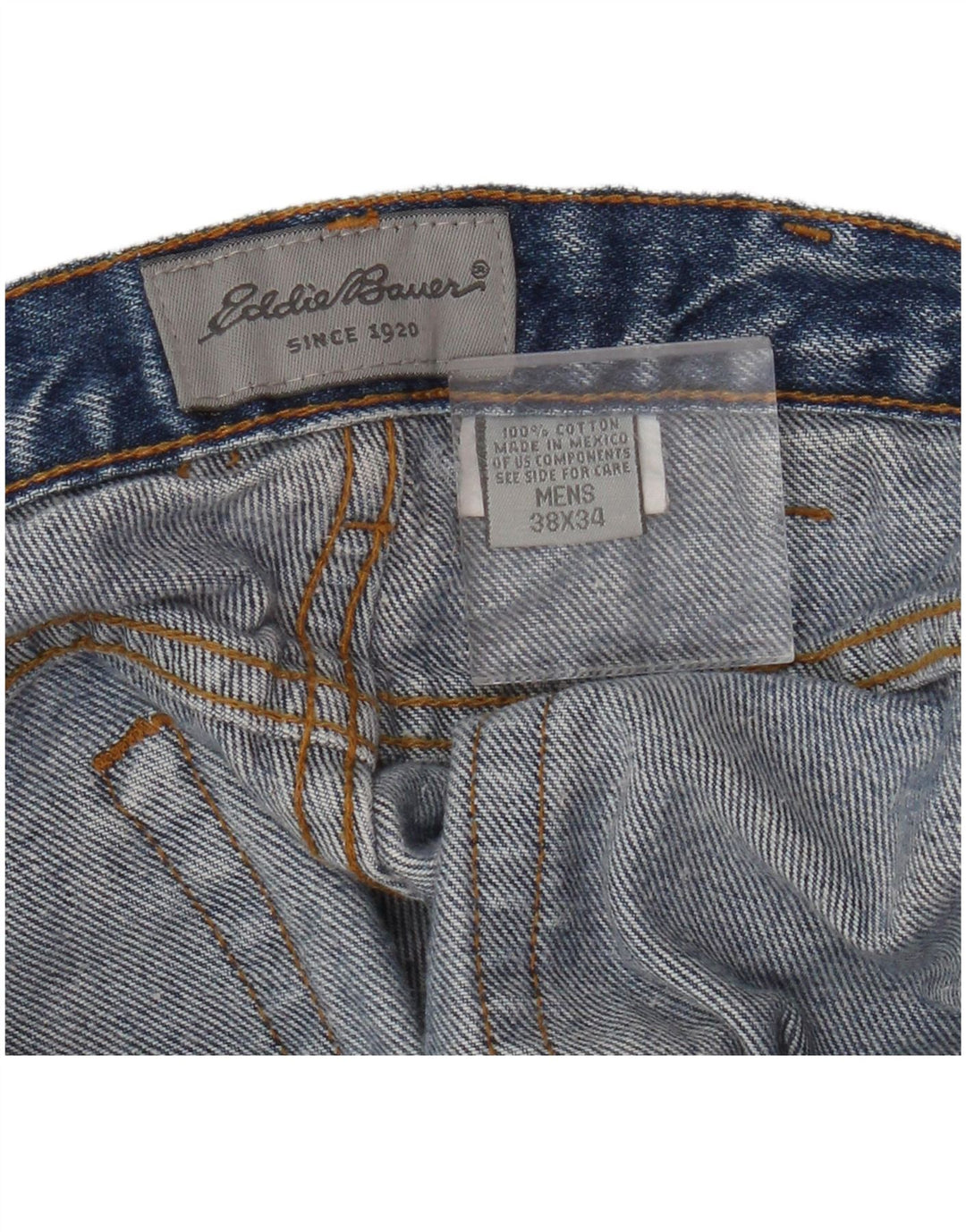 Męskie dżinsy zwężane Eddie Bauer W38 L34 Niebieskie bawełniane