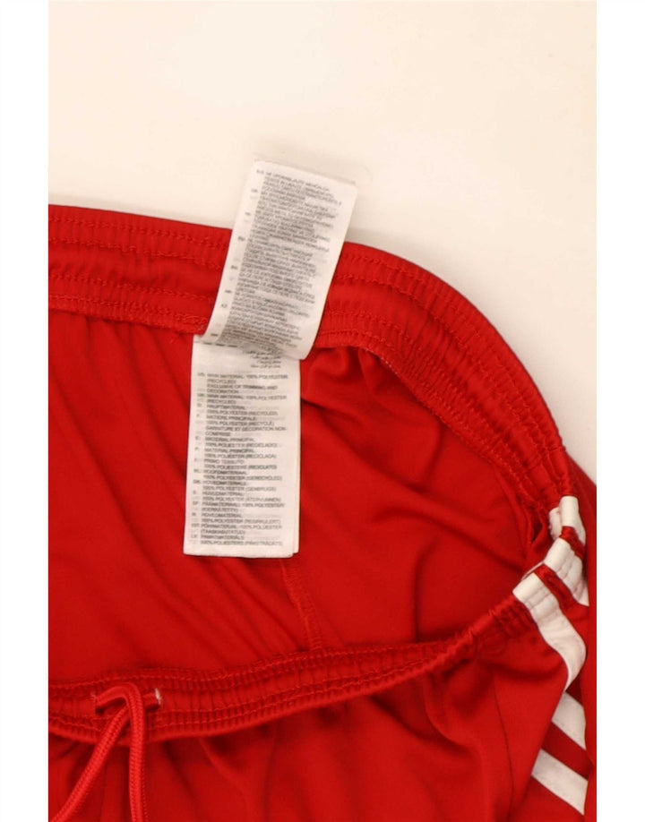 Męskie spodenki sportowe Adidas Climalite, średni czerwony poliester