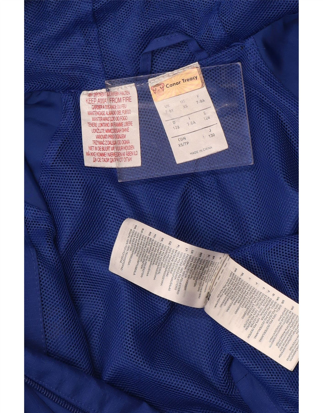 Chłopięca kurtka przeciwdeszczowa Adidas Leinster Rugby z kapturem, 7-8 lat, niebieska, poliestrowa