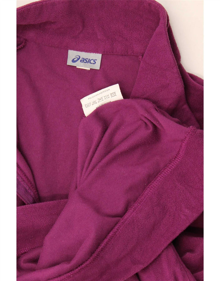 Damski sweter polarowy Asics z zamkiem błyskawicznym UK 16, duży fioletowy poliester