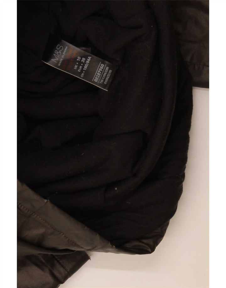 Damska kurtka parka z kapturem Marks & Spencer UK 10, mała, brązowa, poliamid