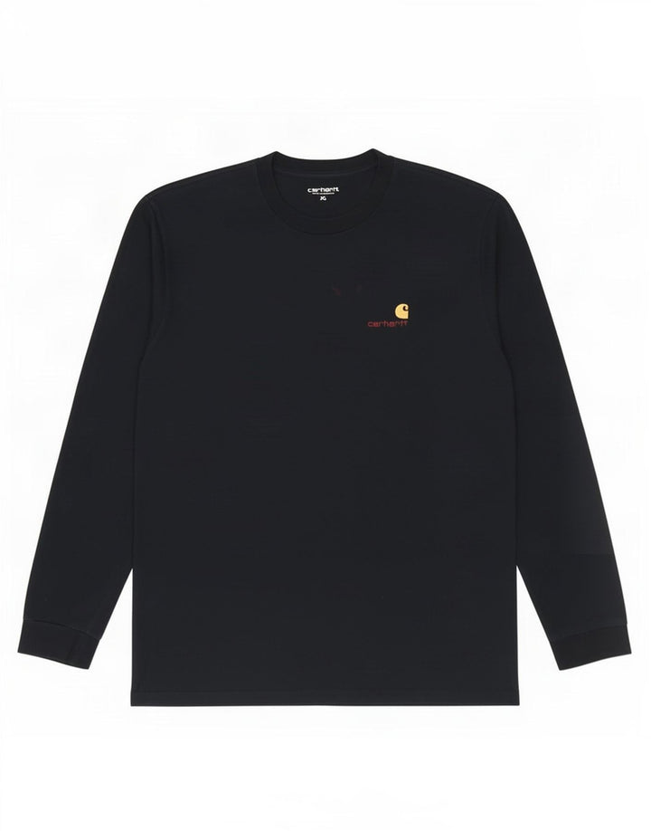 Męski top Carhartt z długim rękawem XL, granatowy, bawełniany