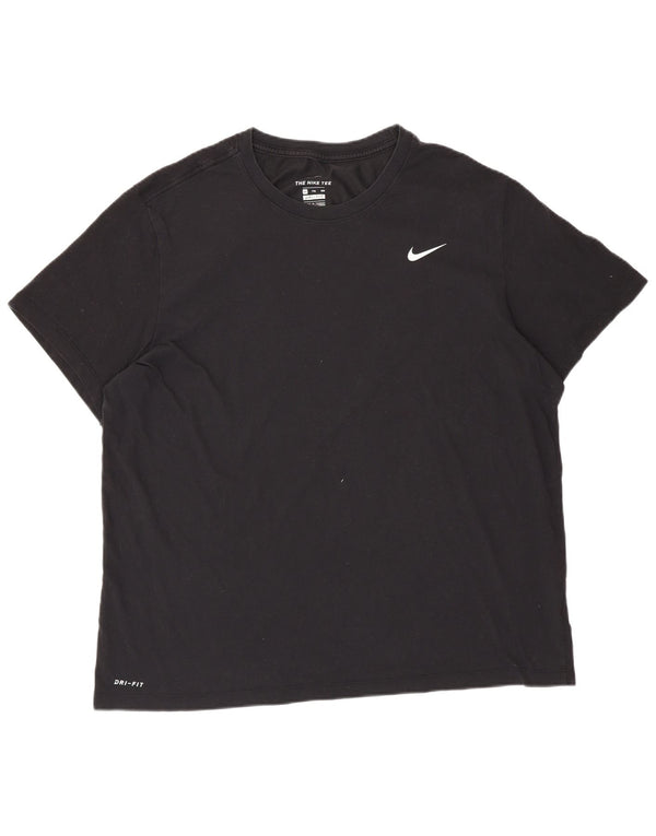 Męski T-shirt NIKE Dri Fit, 2XL, czarna, bawełniana