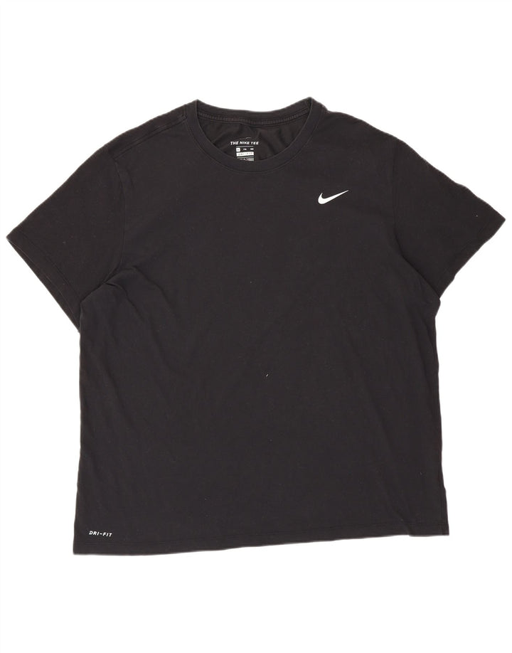 Męski T-shirt NIKE Dri Fit, 2XL, czarna, bawełniana