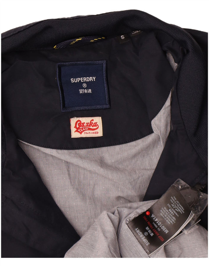 Męska kurtka bomber Superdry UK 36, mała, granatowa, bawełniana