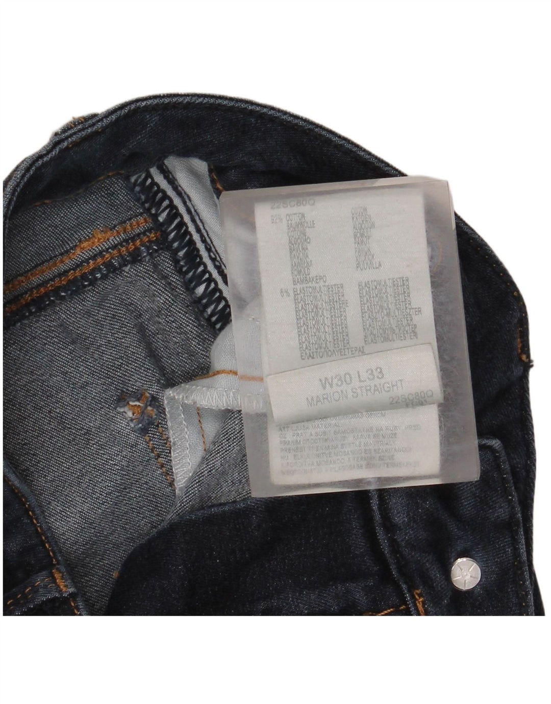 Damskie jeansy LEE Marion Straight W30 L33 Niebieskie bawełniane