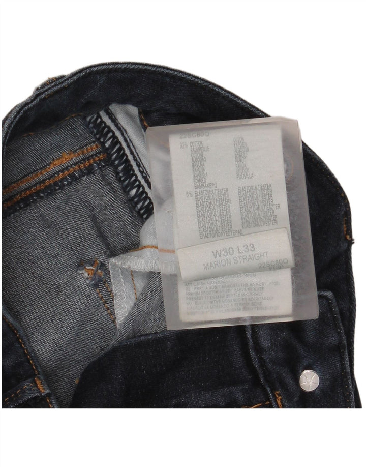 Damskie jeansy LEE Marion Straight W30 L33 Niebieskie bawełniane