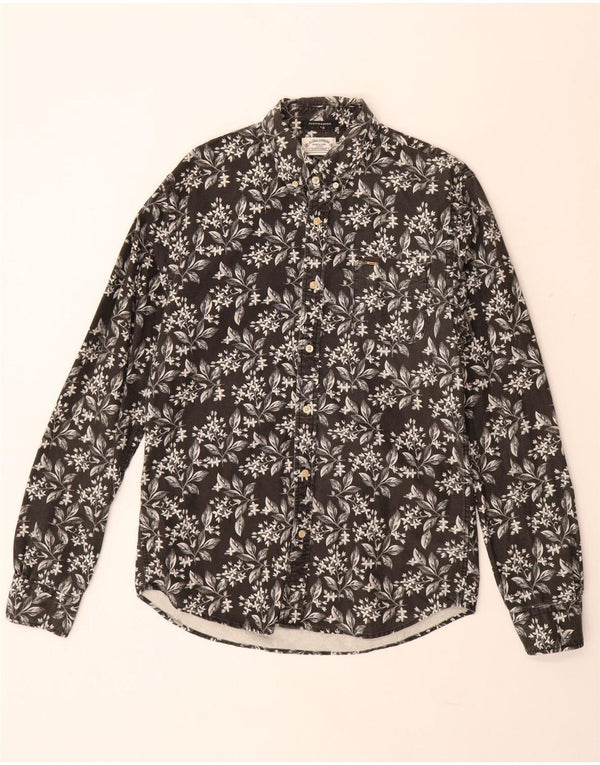 Koszula męska SCOTCH & SODA, duża, czarna, bawełniana w kwiaty, hawajska