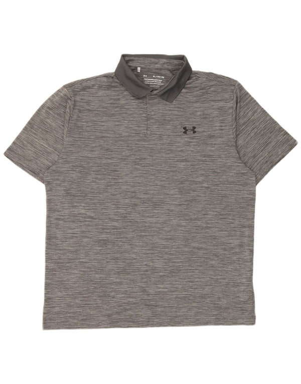 Męska koszulka polo Under Armour XL, szara, nakrapiana, z poliestru