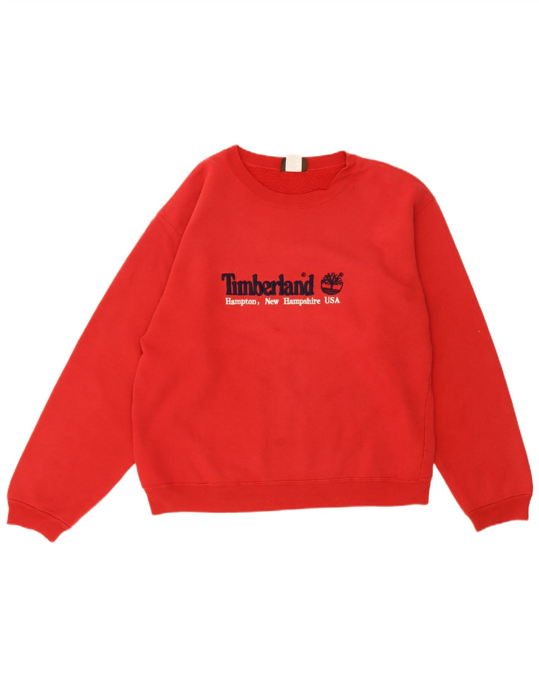 Męska bluza z grafiką Timberland, średnia czerwona, bawełniana