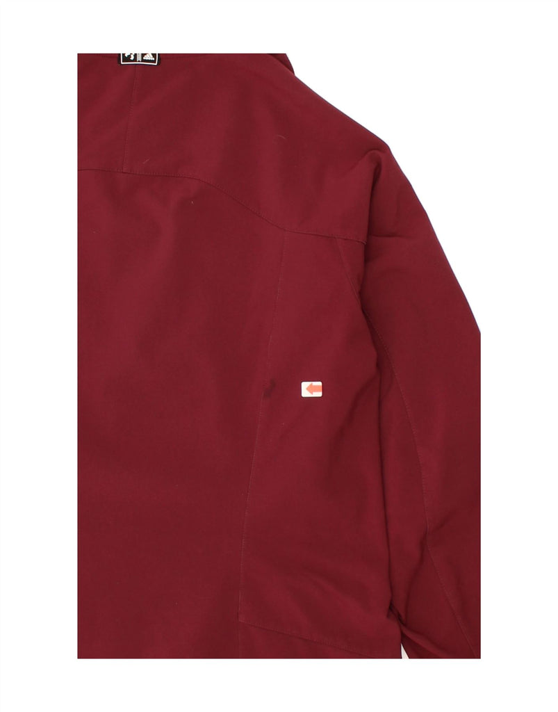 ADIDAS Womens Clima Proof Windbreaker Jacket UK 12 Medium Burgundy Vintage Adidas and Second-Hand Adidas from Messina Hembry 