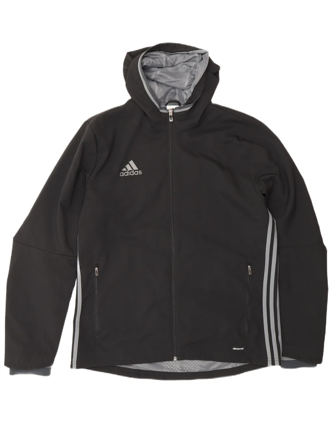 Męska bluza dresowa z kapturem Climacool ADIDAS, duża, czarna, poliestrowa