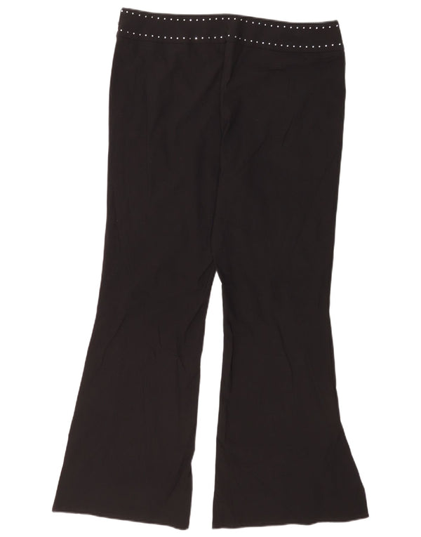 Marks & Spencer Damskie spodnie Flare Casual UK 16 Large W34 L29 Black