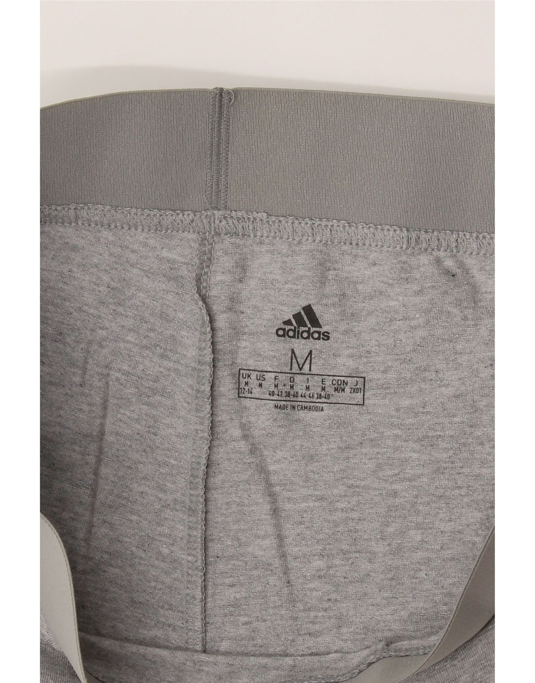 ADIDAS Womens Leggings UK 12/14 Medium  Grey Cotton Vintage Adidas and Second-Hand Adidas from Messina Hembry 
