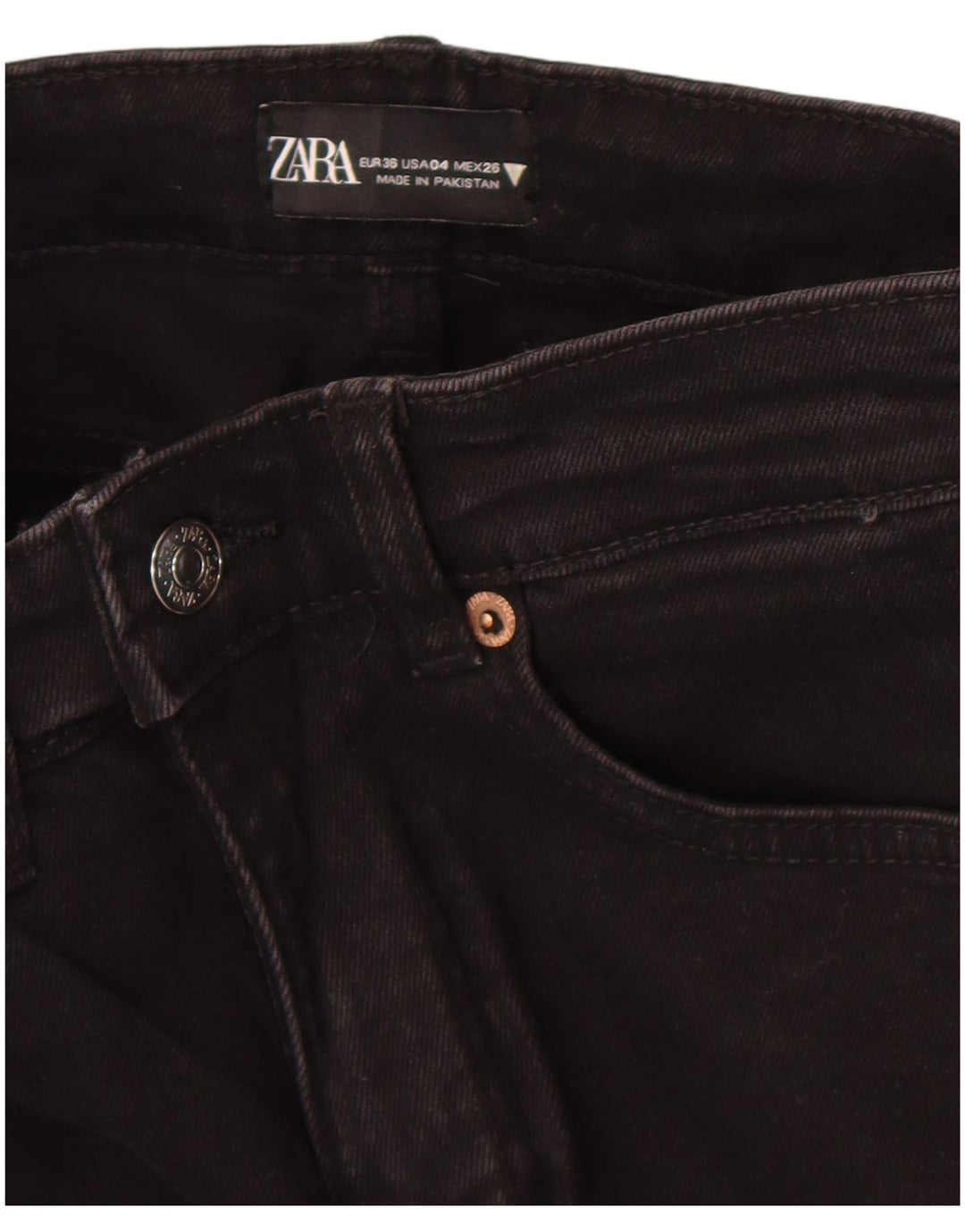 Damskie jeansy Bootcut Zara EU 36 XS W26 L25 Czarne