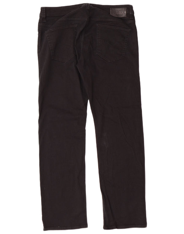 DIESEL Męskie proste dżinsy Larkee W36 L32 Czarne bawełniane