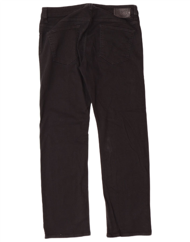 DIESEL Męskie proste dżinsy Larkee W36 L32 Czarne bawełniane