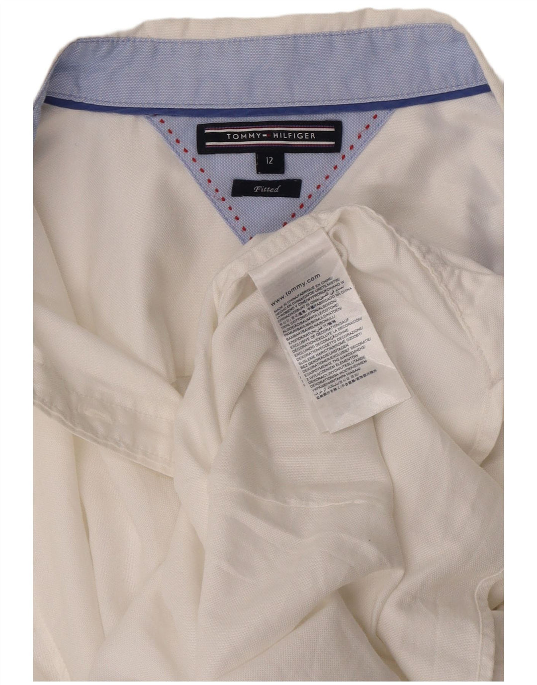 Damska koszula Tommy Hilfiger ze stretchem US 12, duża, biała bawełna