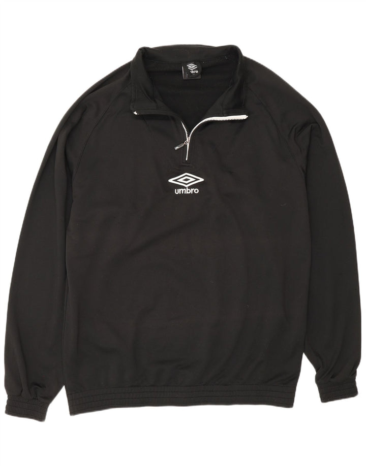 Męski dres z zamkiem błyskawicznym Umbro, duży, czarny poliester