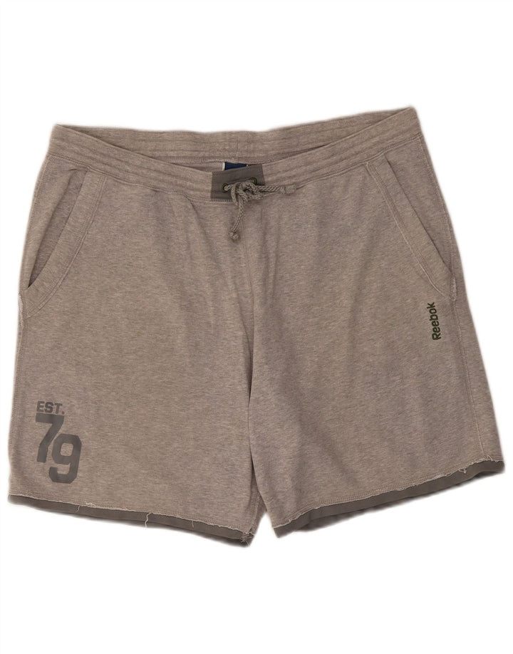 Męskie spodenki sportowe Reebok Graphic XL, szare, bawełniane