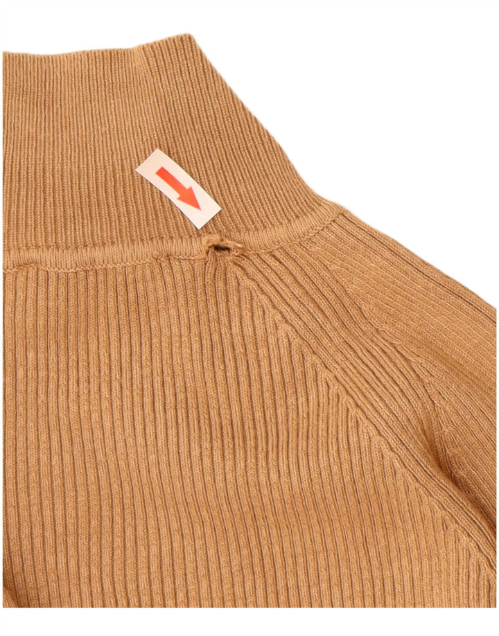 Damski sweter z golfem Zara UK 12 Średni Beż Wiskoza