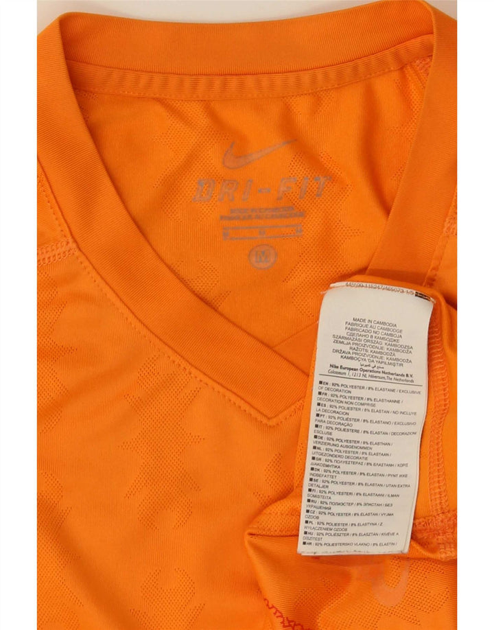 T-shirt męski Nike, średni, pomarańczowy, poliestrowy wzór paisley