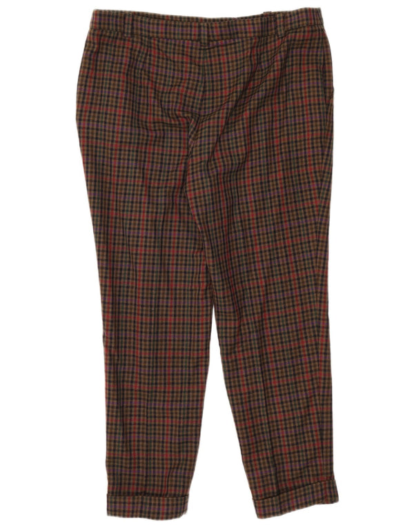 Luisa Spagnoli Damskie krótkie spodnie IT 48 XL W36 L27 Khaki Gingham