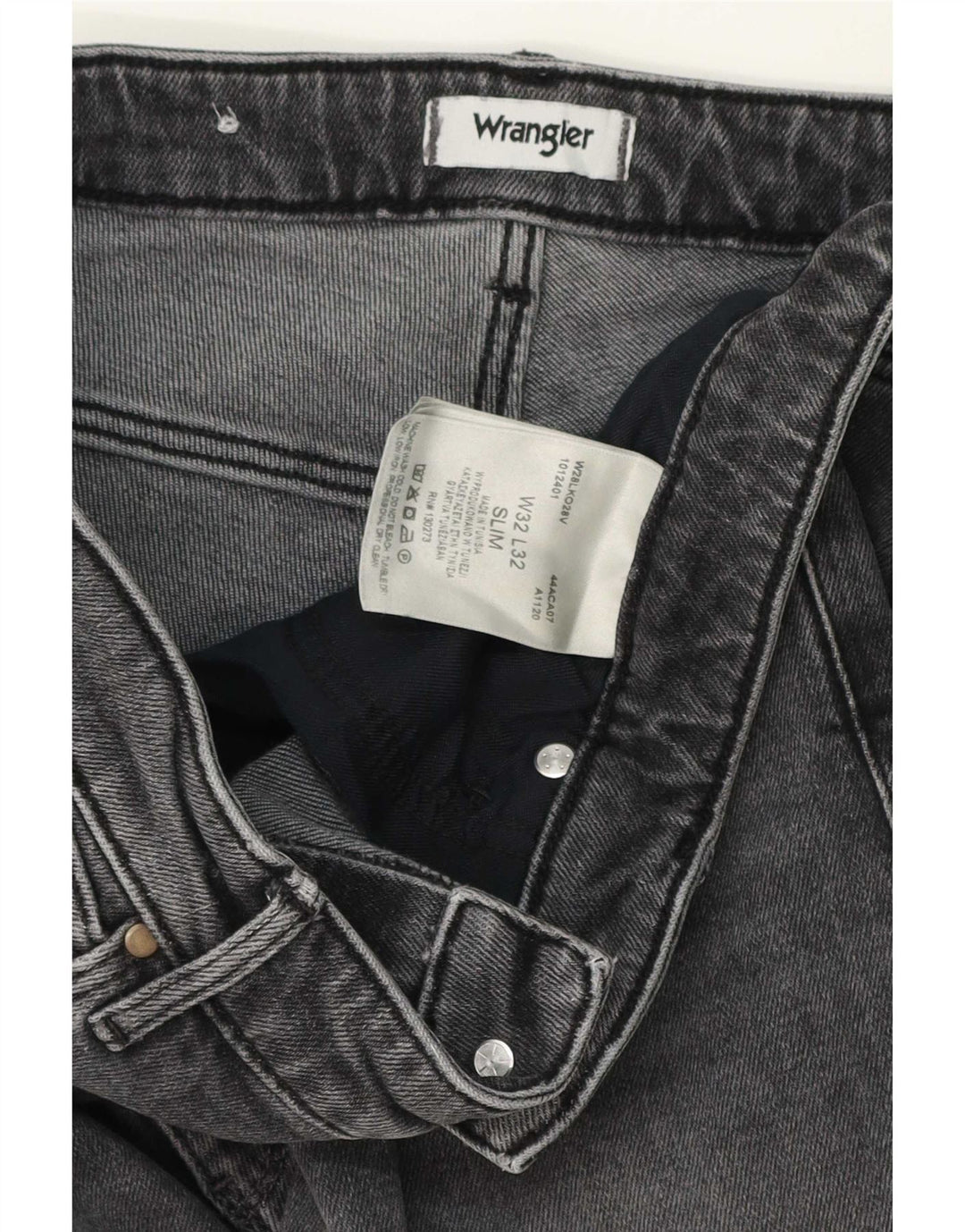 Męskie jeansy Wrangler W32 L32 Szara bawełna