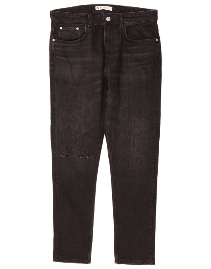 Dżinsy damskie Zara EU 40 Medium W31 L29 Czarna bawełna