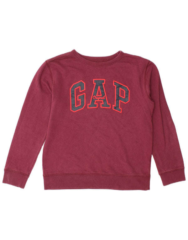 Bluza chłopięca Gap z grafiką, 14-15 lat, 2XL, bordowa