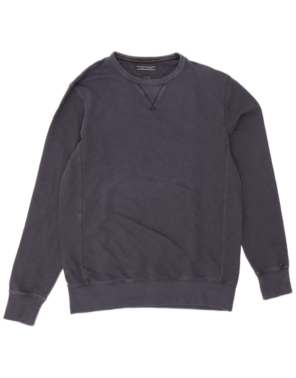 Tommy Hilfiger Męski sweter w stylu vintage Fit, duży, granatowy, bawełniany
