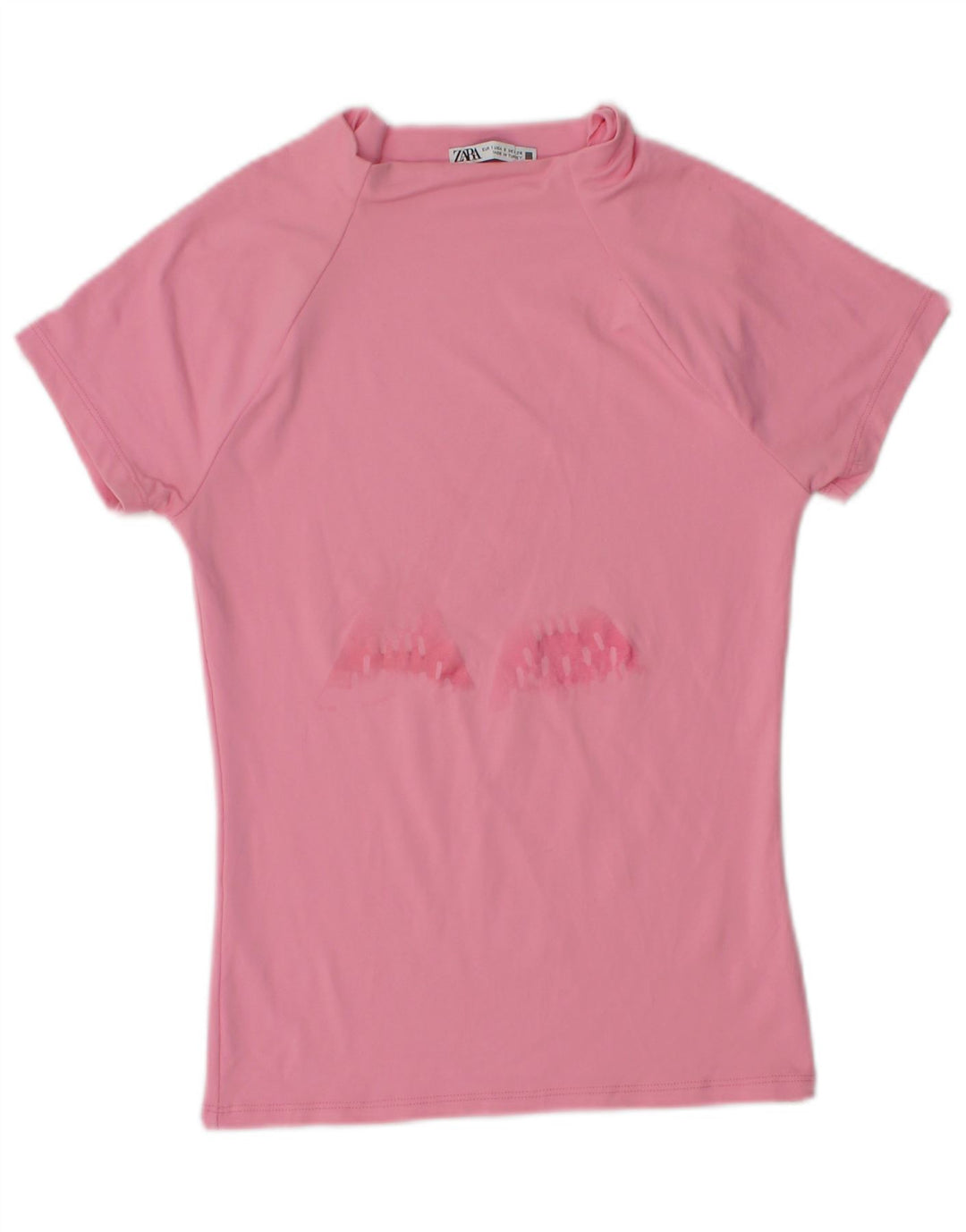 Damska koszulka z grafiką Zara Top UK 8 Small Pink