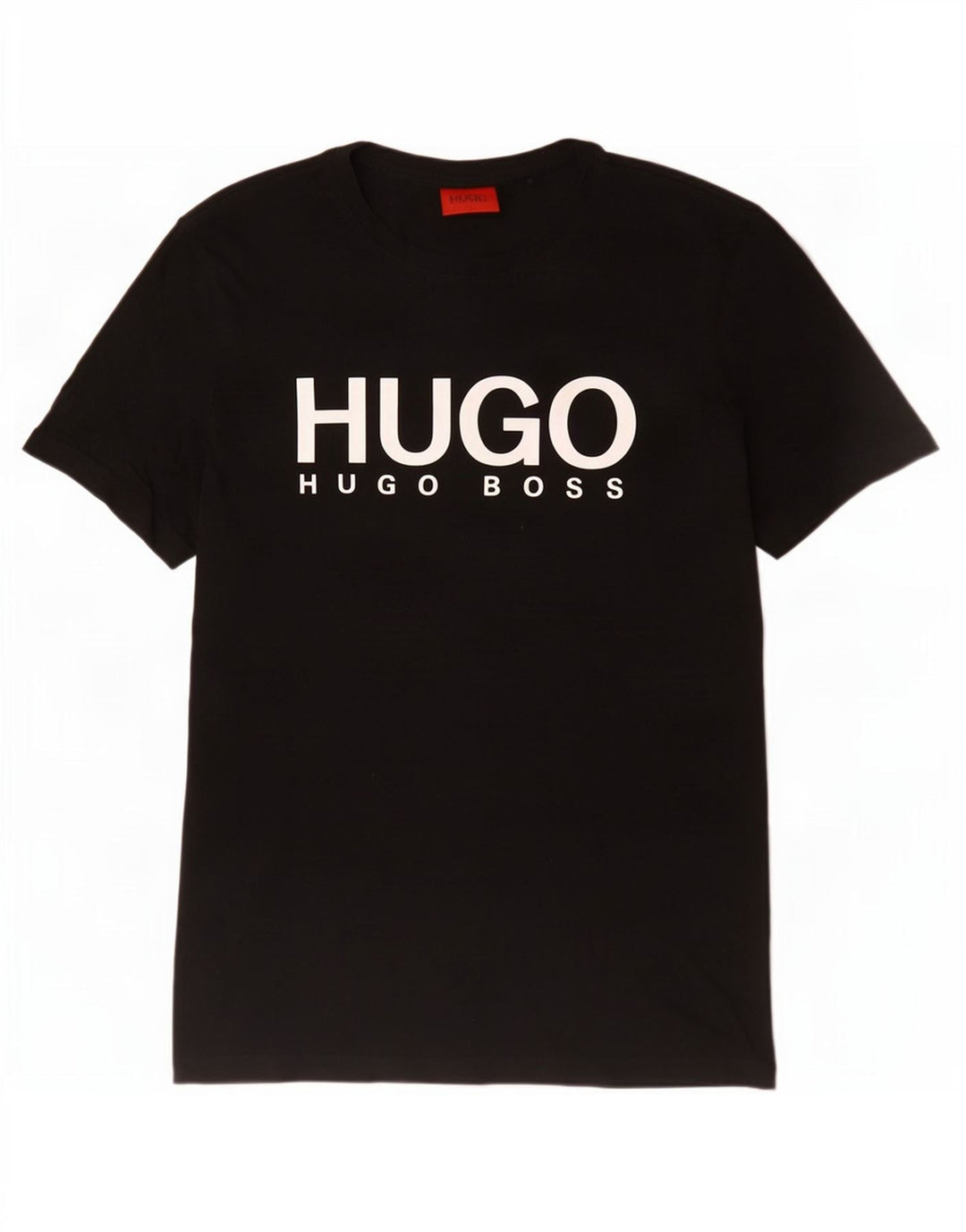 Męska koszulka z grafiką Hugo Boss, średnia czarna bawełna