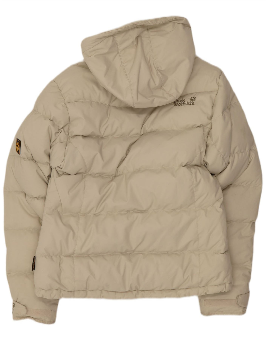 Damska ocieplana kurtka z kapturem Jack Wolfskin UK 10 Small Beżowy poliamid