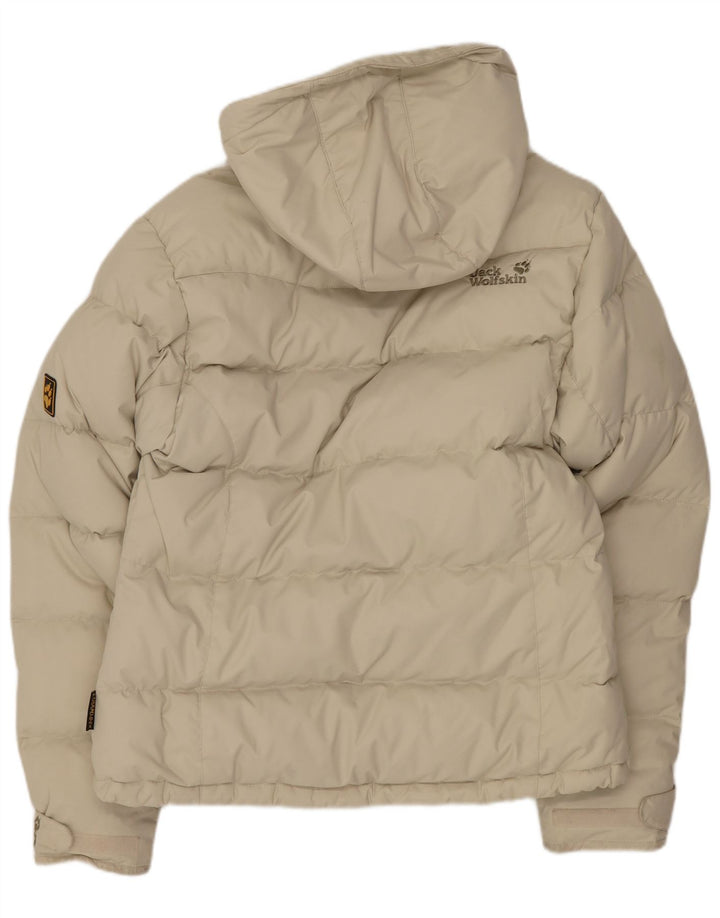 Damska ocieplana kurtka z kapturem Jack Wolfskin UK 10 Small Beżowy poliamid