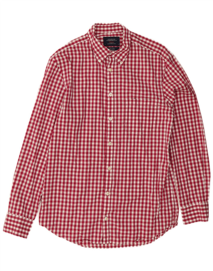 Koszula męska Charles Tyrwhitt Extra Slim Fit, bawełniana w kratkę, w kolorze średniej czerwieni