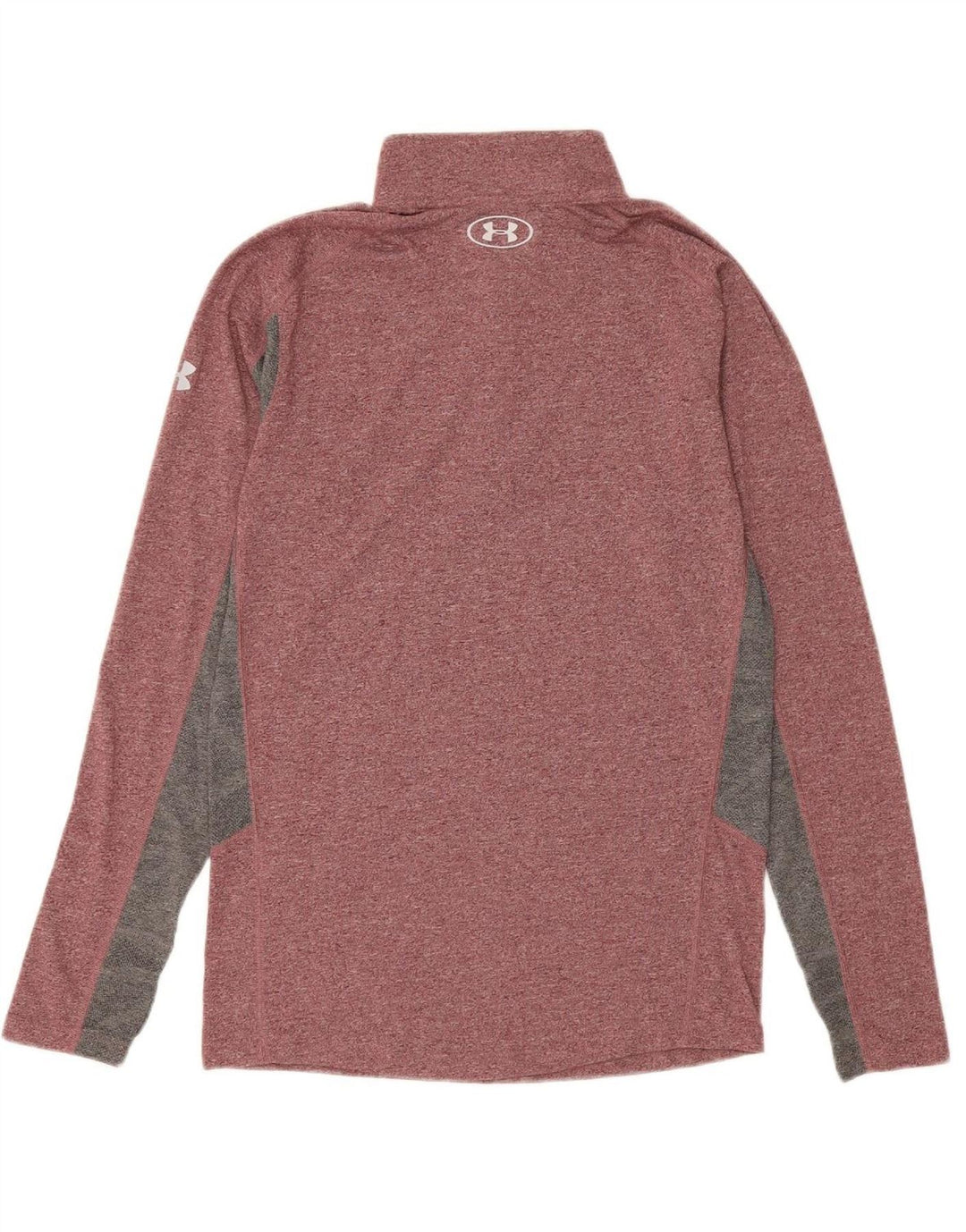 UNDER ARMOUR Mens Heat Gear Pullover Tracksuit Top Small Pink Colourblock