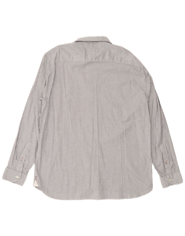 Męska koszula o regularnym kroju TOMMY HILFIGER 2XL, szara, bawełniana w prążki